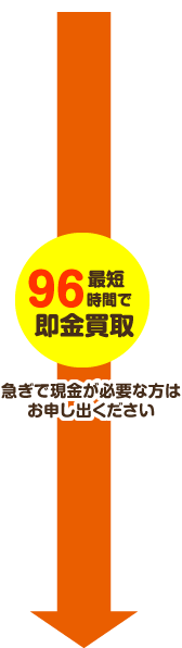 最短72時間で即金買取